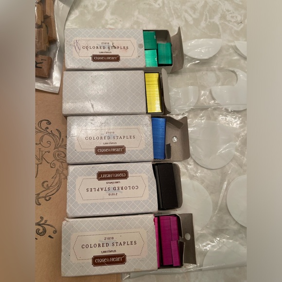 LOT of Craft Supplies colored staples, paperbag,party bag, sticker letter square - Picture 14 of 14